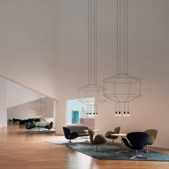 Vibia Wireflow LED Pendelleuchte, 8-flg.