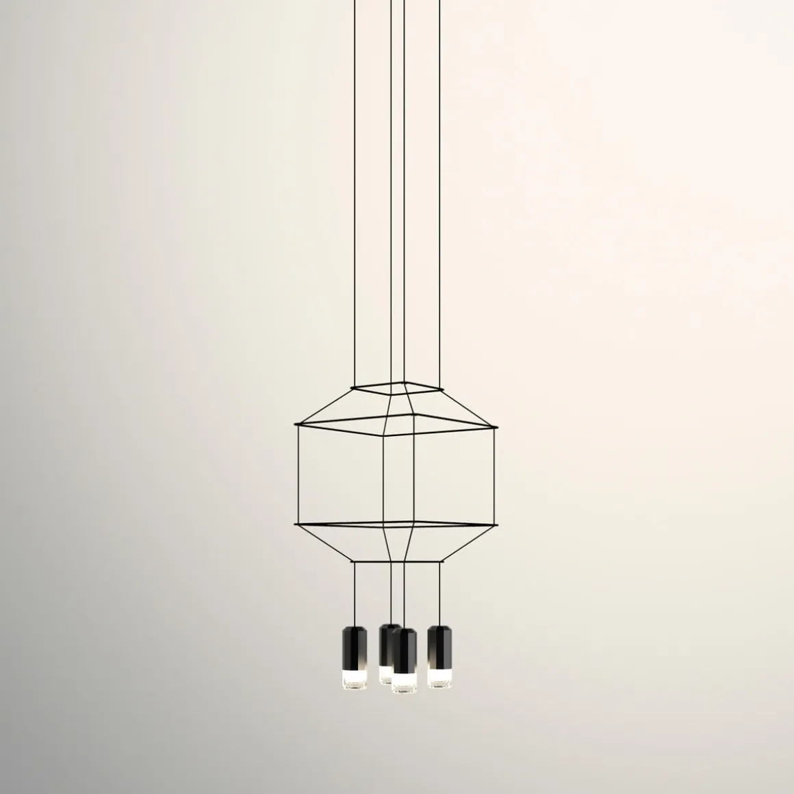 Vibia Wireflow LED Pendelleuchte, 4-flg.
