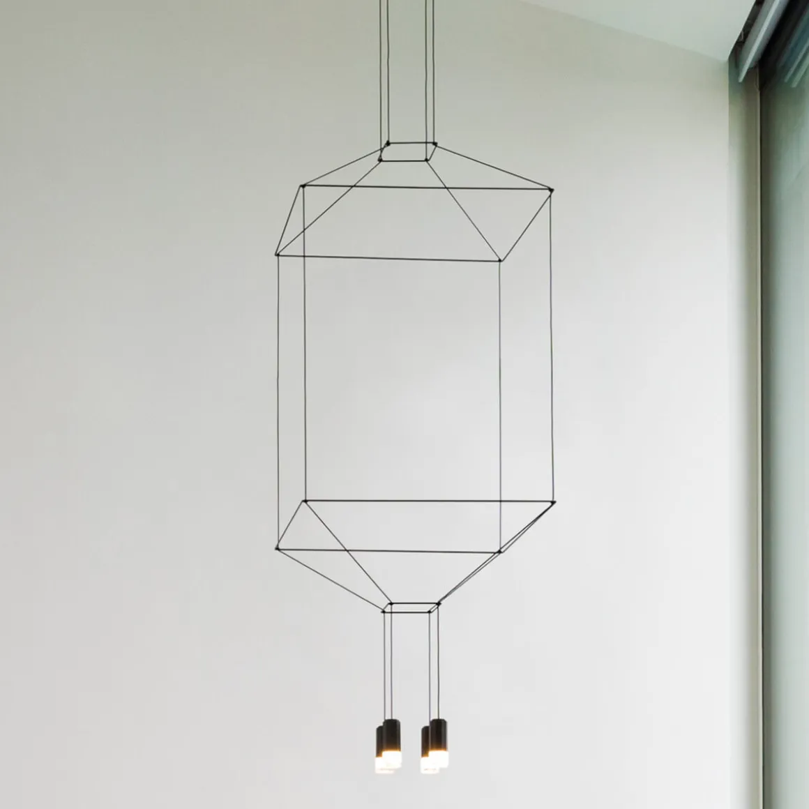 Vibia Wireflow LED Pendelleuchte, 4-flg.