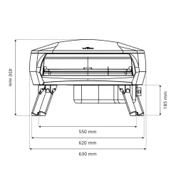 Witt ETNA Rotante Pizzaofen, 2 Brenner, rotierend, inkl. Abdeckhaube