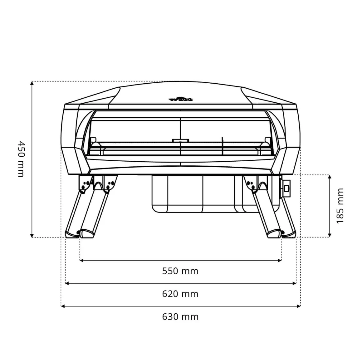 Witt ETNA Rotante Pizzaofen, 2 Brenner, rotierend, Pro-Set