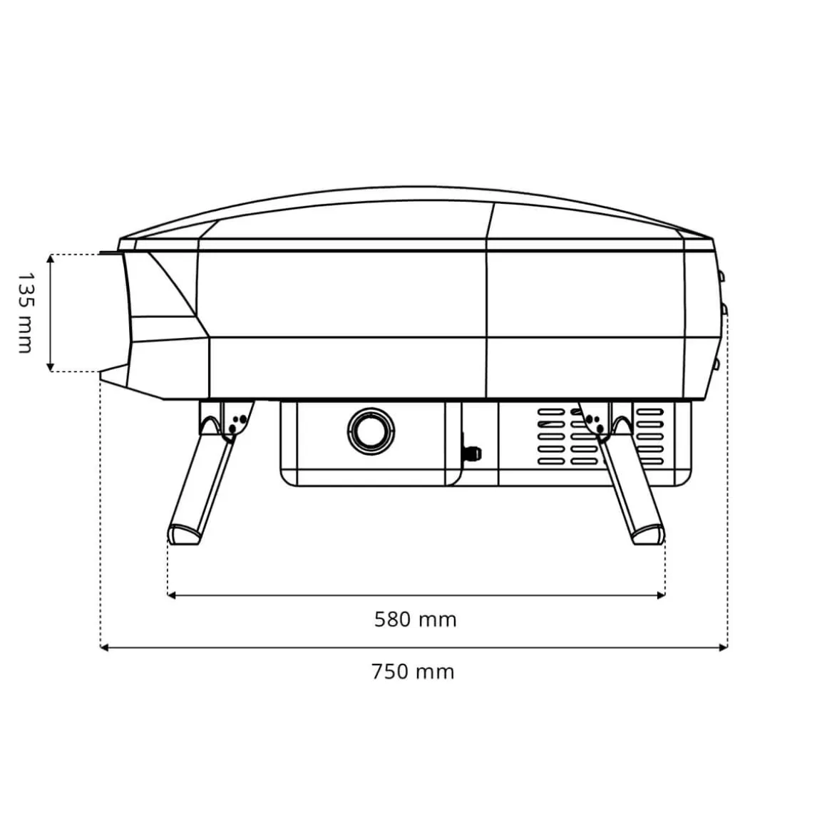 Witt ETNA Rotante Pizzaofen, 2 Brenner, rotierend, Pro-Set