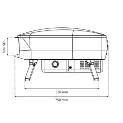 Witt ETNA Rotante Pizzaofen, 2 Brenner, rotierend, Sorglos-Paket