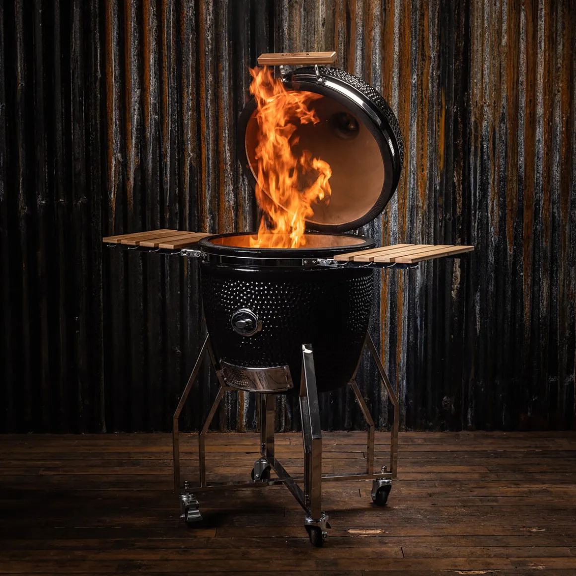 Yakiniku Kamado Grill inkl. Ständer, Seitentischen & Pro Set, Sorglos-Paket