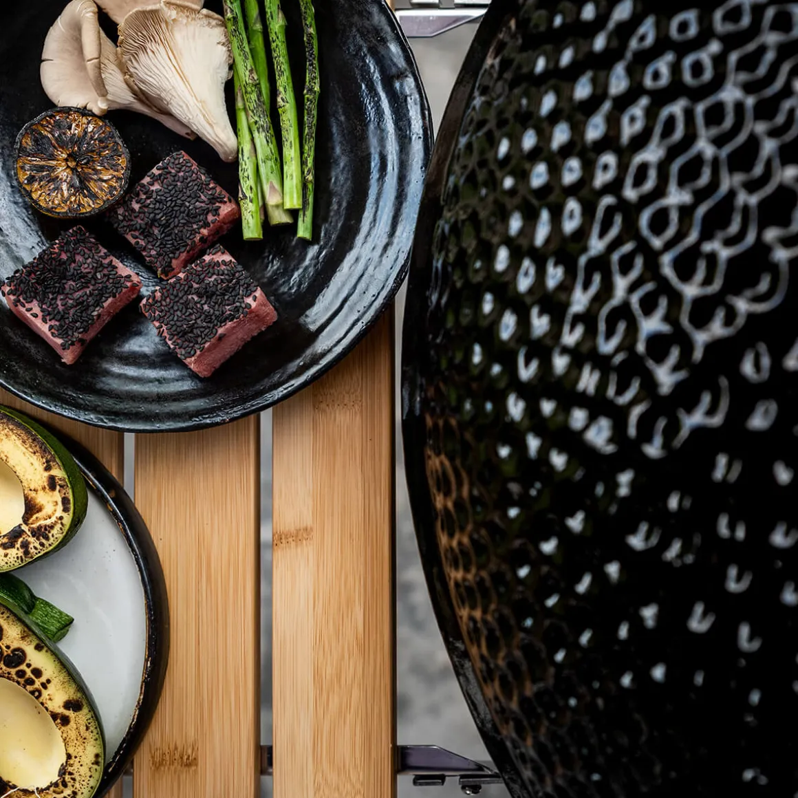 Yakiniku Kamado Grill inkl. Ständer, Seitentischen & Pro Set, Sorglos-Paket