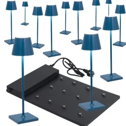 Zafferano AiLati 12er Set Poldina micro Pro LED Akkuleuchte inkl. Multi-Kontaktladestation