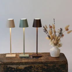 Zafferano AiLati 12er Set Poldina micro Pro LED Akkuleuchte inkl. Multi-Kontaktladestation