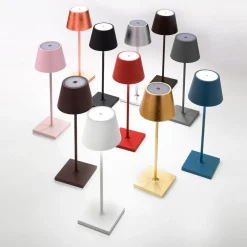 Zafferano AiLati 6er Set Poldina Pro LED Akkuleuchte inkl. Multi-Kontaktladestation