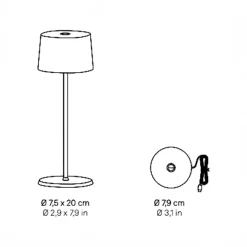 Zafferano AiLati Olivia Micro Pro LED Akkuleuchte