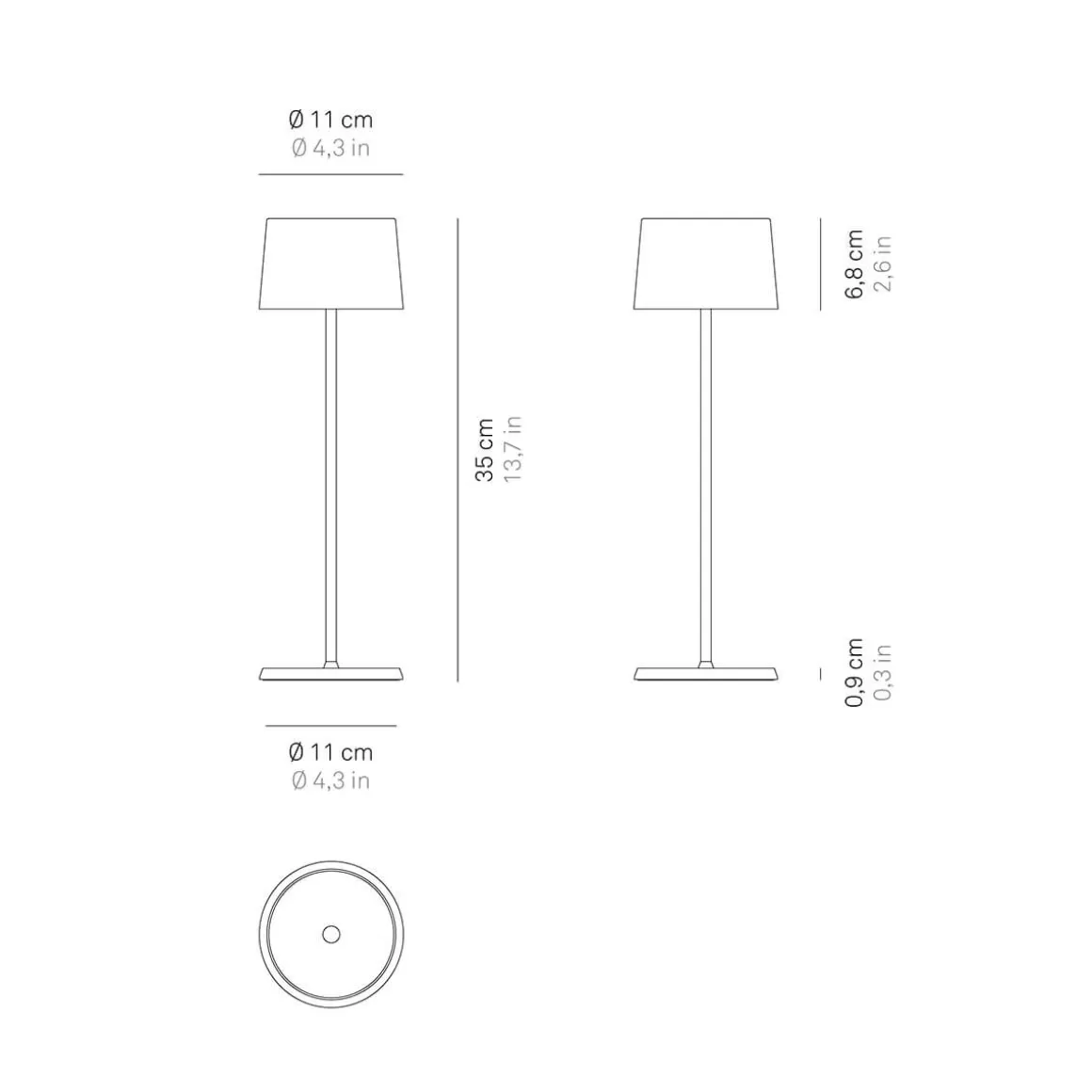 Zafferano AiLati Olivia Pro LED Akkuleuchte
