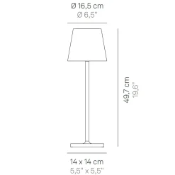 Zafferano AiLati Poldina L desk Pro LED Akkuleuchte